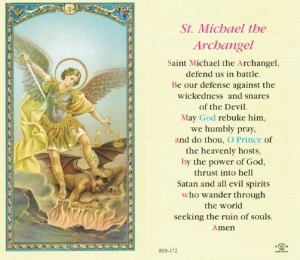 HOLY PICTURE CARD – ST MICHAEL ARCHANGEL (Laminated) - Di Marco ...