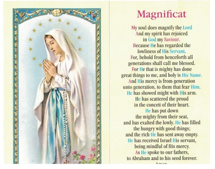 Magnificat Prayer Card Printable Spanish