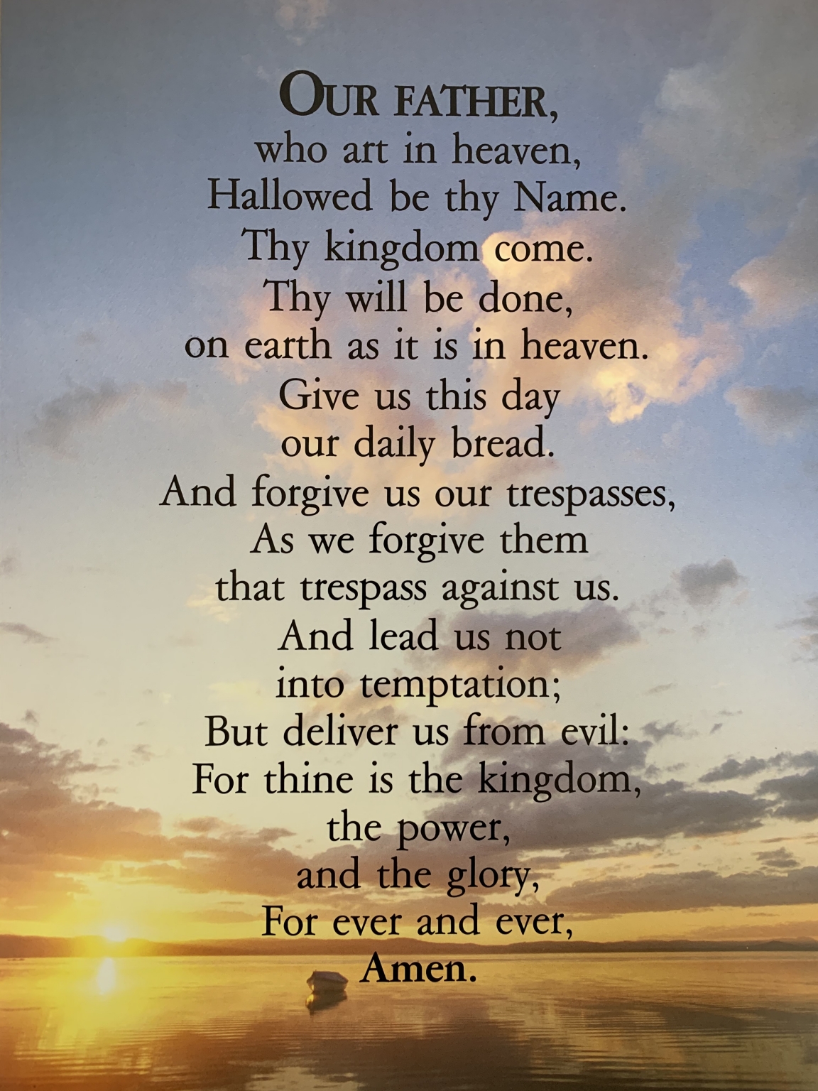 Lords Prayer In Spanish Printable Song